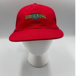 Only NY Uptown USA Hat Red Embroidered Strapback Dad Cap Made in USA‎ Streetwear